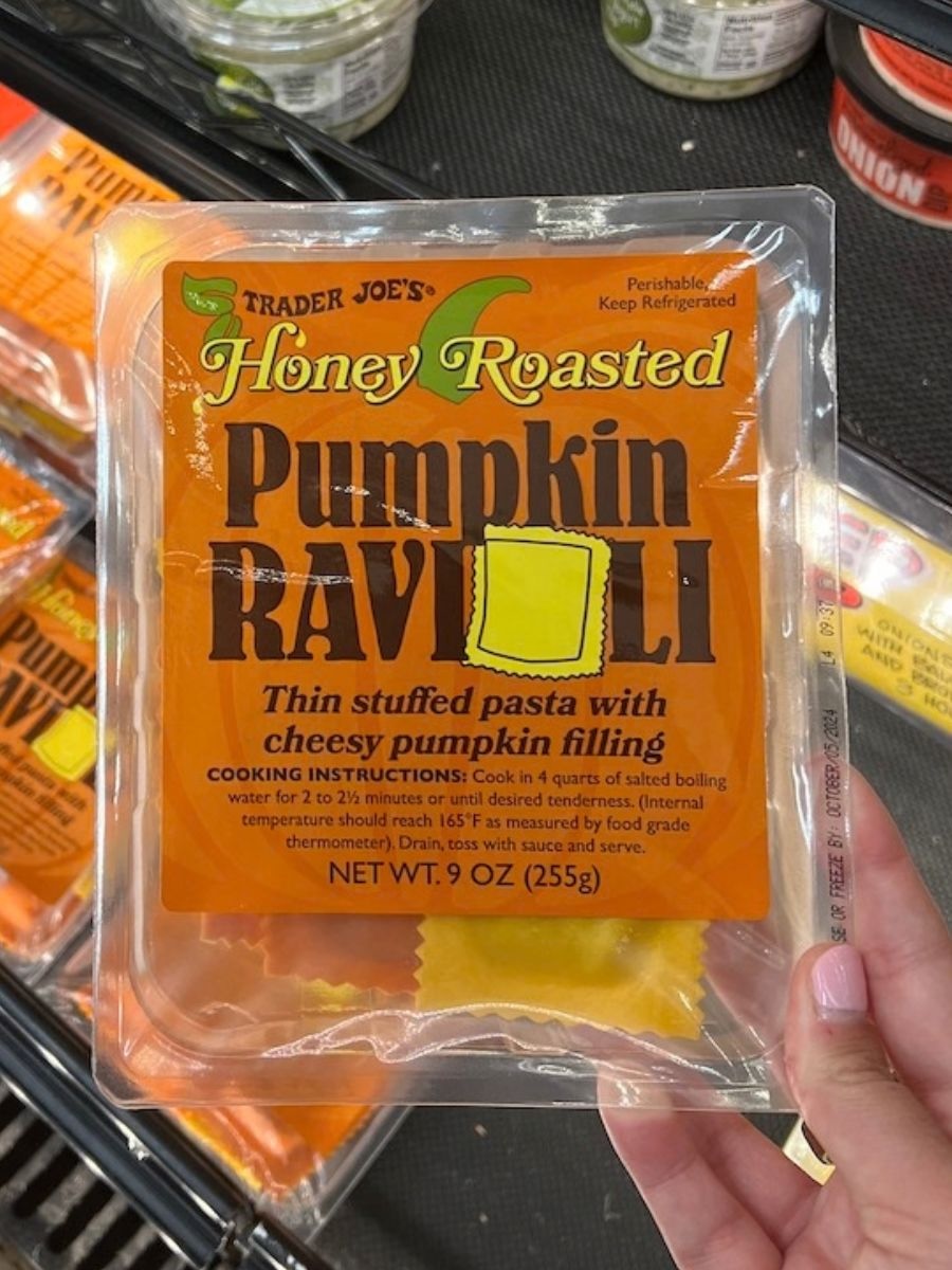 trader joe's fall honey roasted pumpkin ravioli