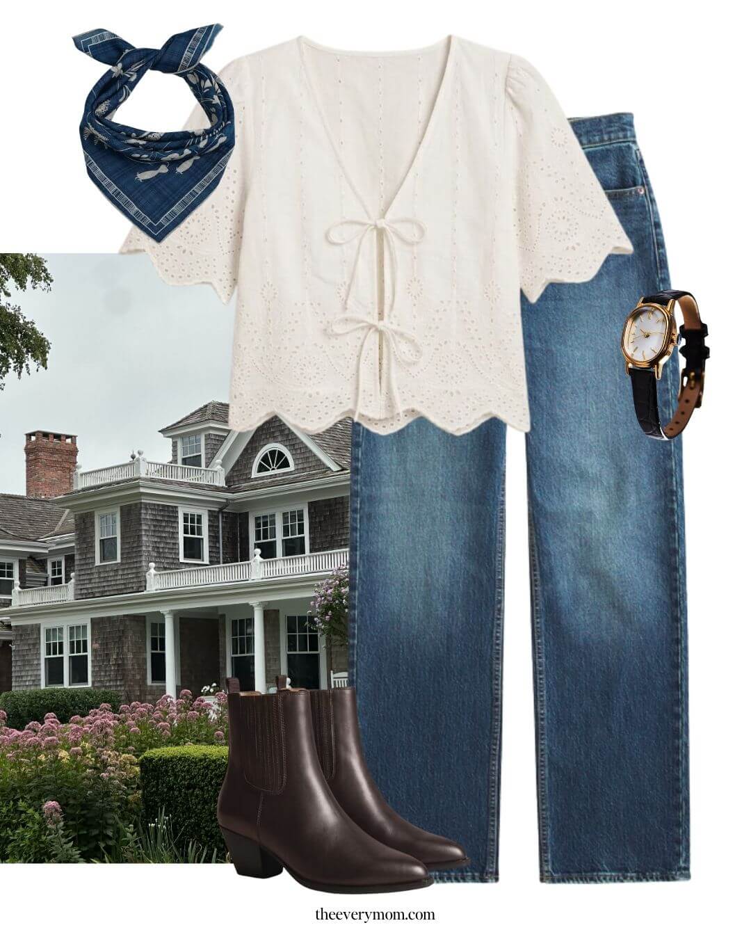 knit top and jeans 90s style practical magic inspired outfit